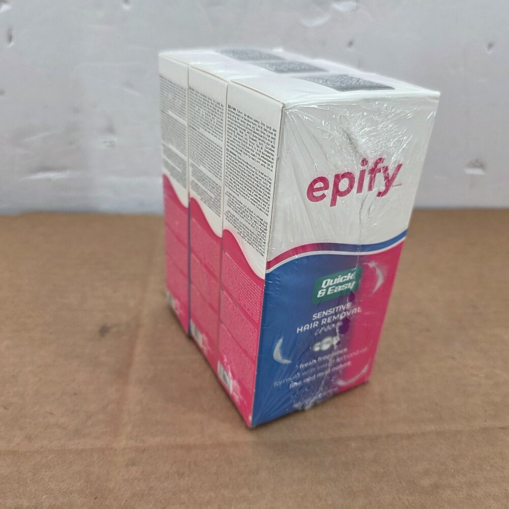 NIB (3) Epify Quick & Easy Sensitive Hair Removal Cream 250ml (8.45 oz) Each